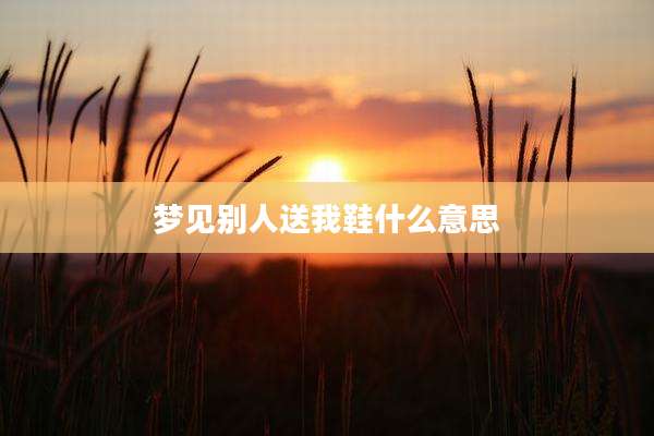 梦见别人送我鞋什么意思