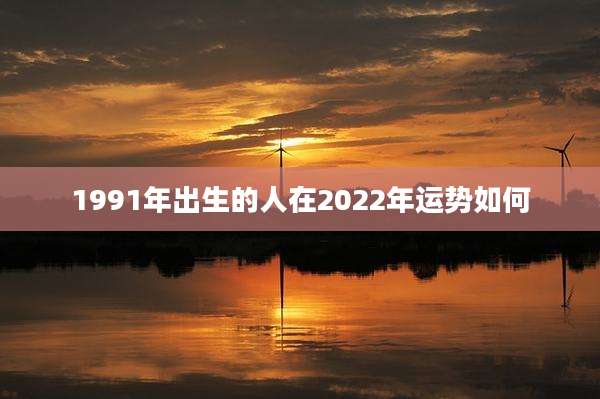 1991年出生的人在2022年运势如何