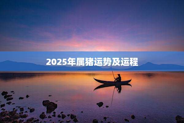 2025年属猪运势及运程