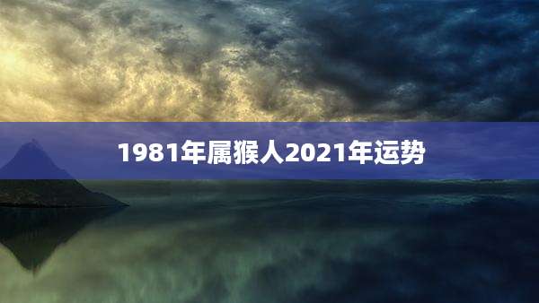 1981年属猴人2021年运势
