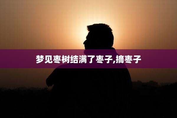 梦见枣树结满了枣子,摘枣子