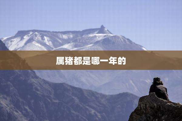 属猪都是哪一年的