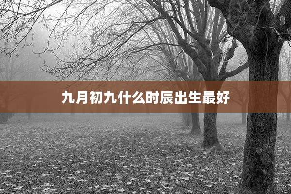 九月初九什么时辰出生最好