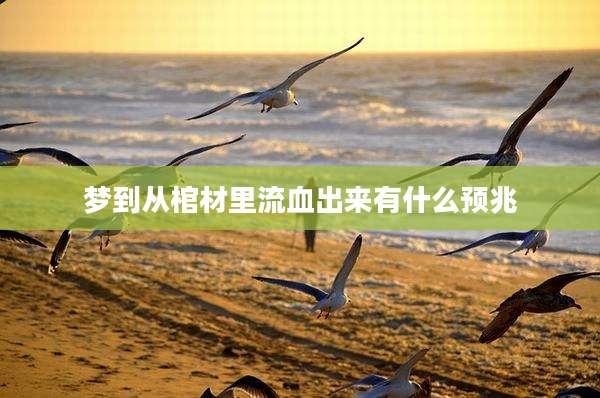 梦到从棺材里流血出来有什么预兆