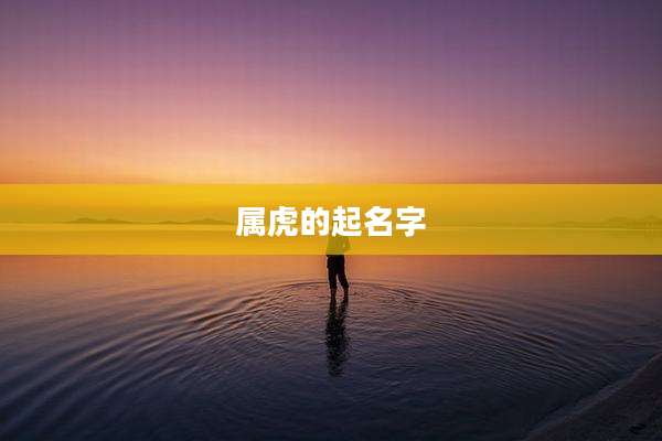 属虎的起名字