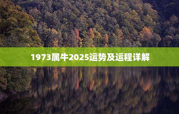 1973属牛2025运势及运程详解