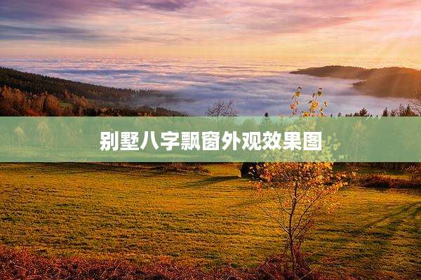 别墅八字飘窗外观效果图