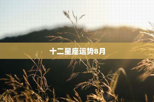 十二星座运势8月