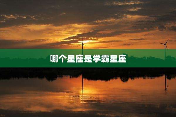 哪个星座是学霸星座