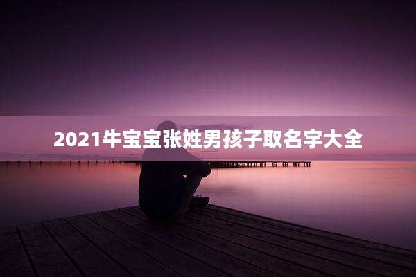 2021牛宝宝张姓男孩子取名字大全