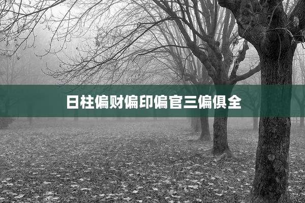 日柱偏财偏印偏官三偏俱全