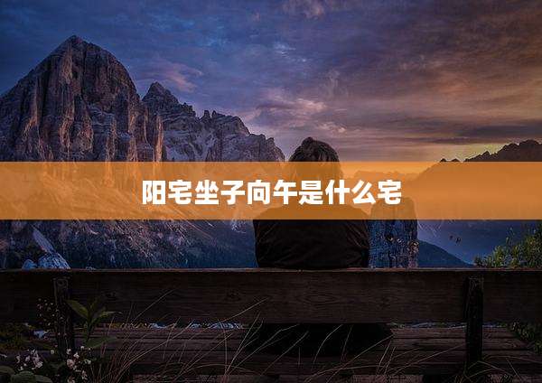 阳宅坐子向午是什么宅
