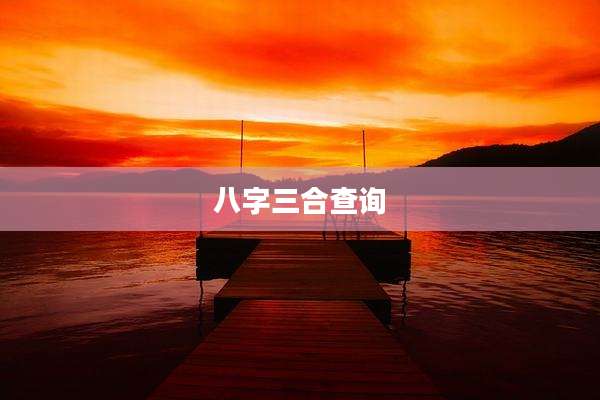 八字三合查询