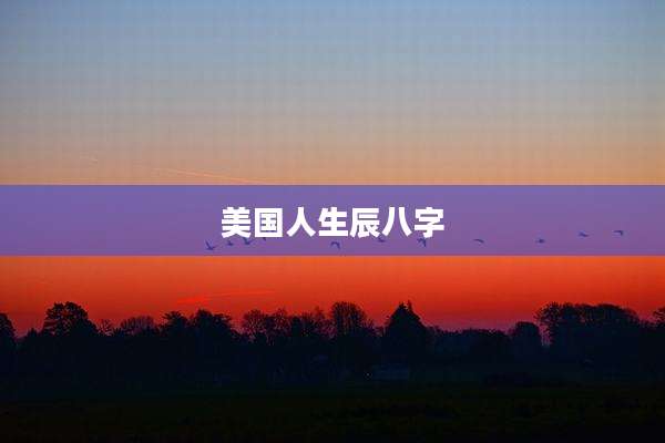 美国人生辰八字