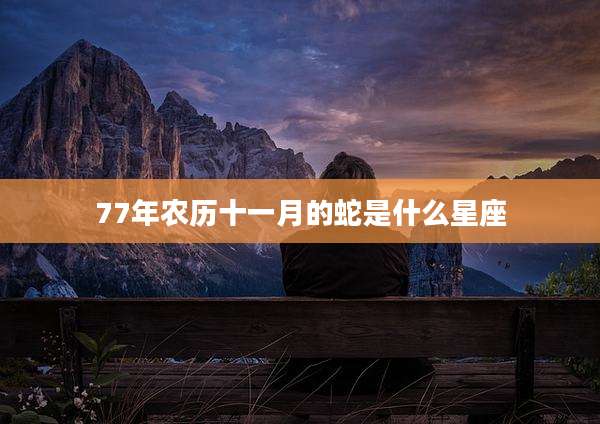 77年农历十一月的蛇是什么星座