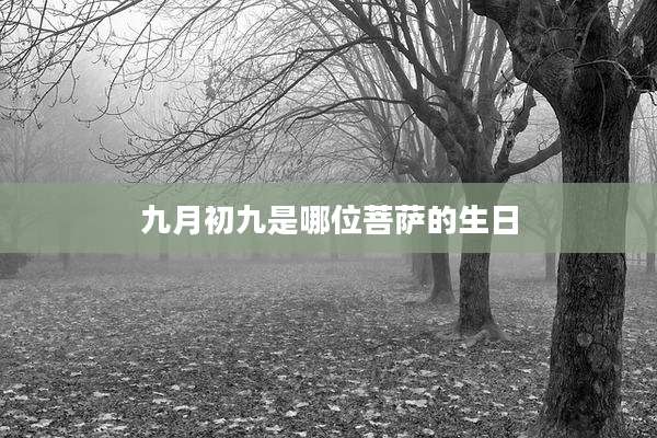 九月初九是哪位菩萨的生日