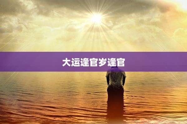 大运逢官岁逢官