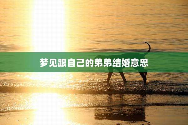 梦见跟自己的弟弟结婚意思