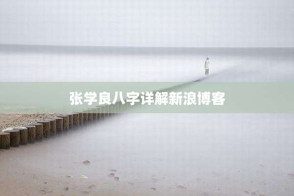 张学良八字详解新浪博客