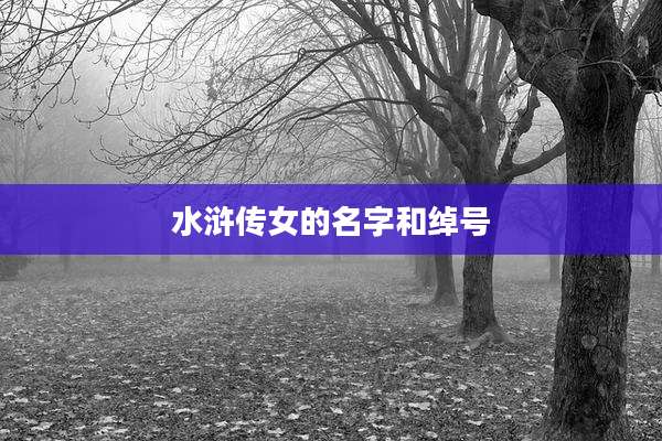 水浒传女的名字和绰号