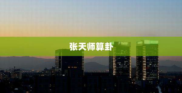 张天师算卦