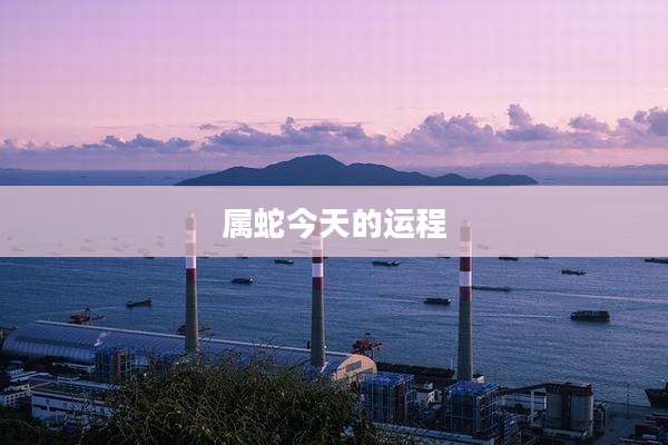 属蛇今天的运程