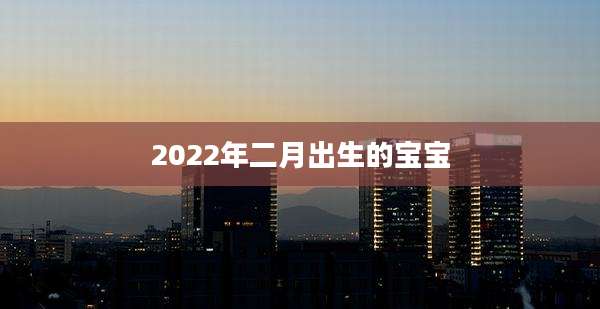 2022年二月出生的宝宝
