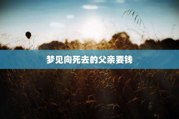 梦见向死去的父亲要钱