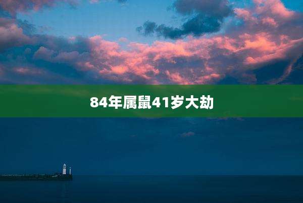 84年属鼠41岁大劫