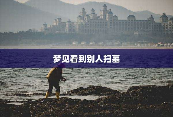 梦见看到别人扫墓
