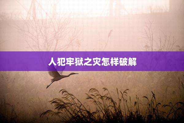人犯牢狱之灾怎样破解