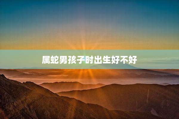 属蛇男孩子时出生好不好