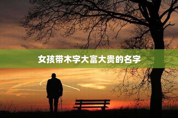 女孩带木字大富大贵的名字