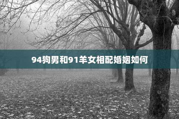 94狗男和91羊女相配婚姻如何
