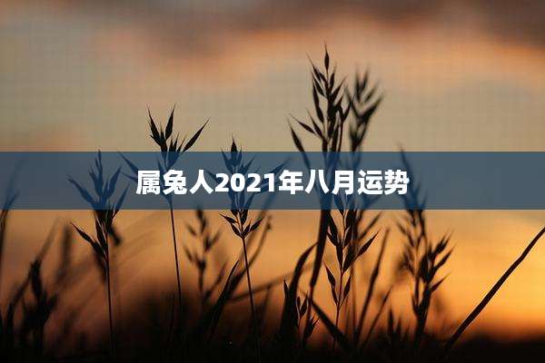 属兔人2021年八月运势