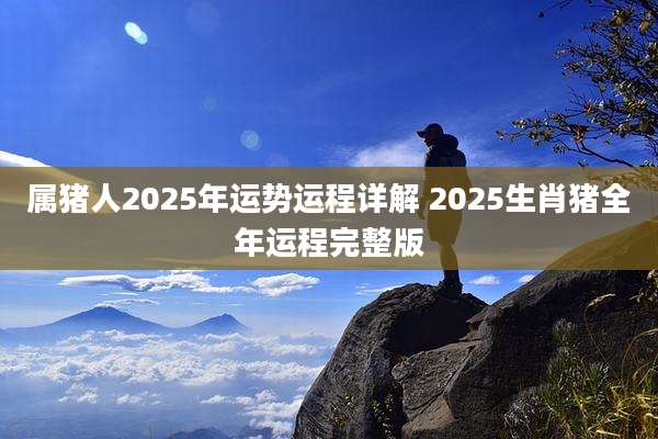 属猪人2025年运势运程详解 2025生肖猪全年运程完整版