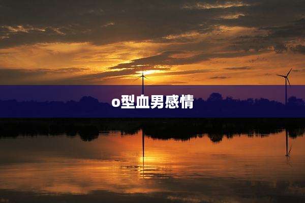 o型血男感情