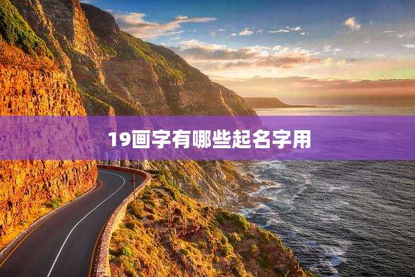 19画字有哪些起名字用