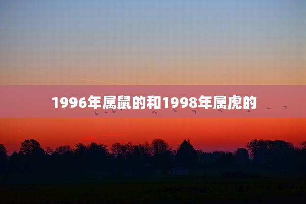 1996年属鼠的和1998年属虎的