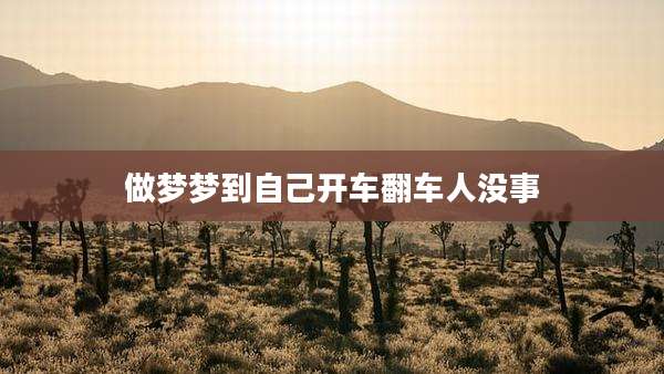 做梦梦到自己开车翻车人没事