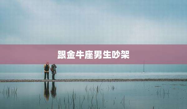 跟金牛座男生吵架