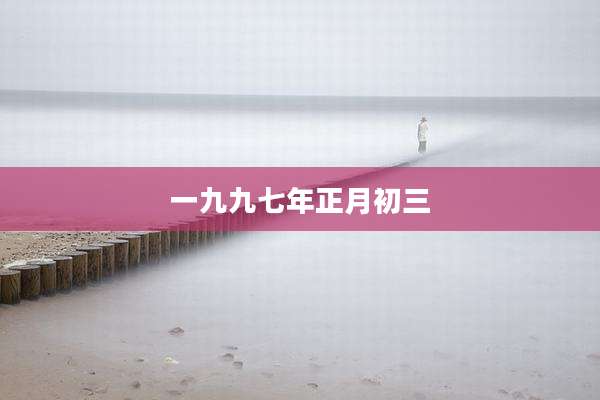 一九九七年正月初三