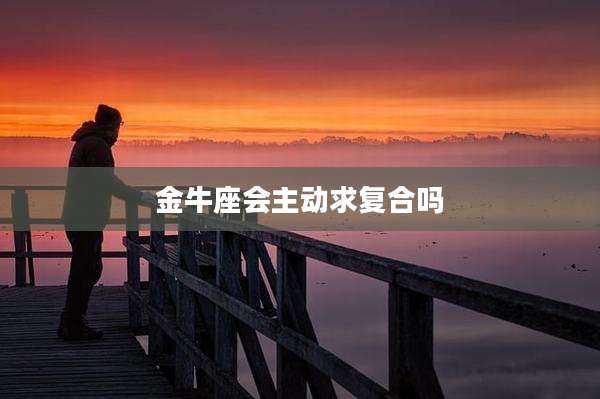 金牛座会主动求复合吗