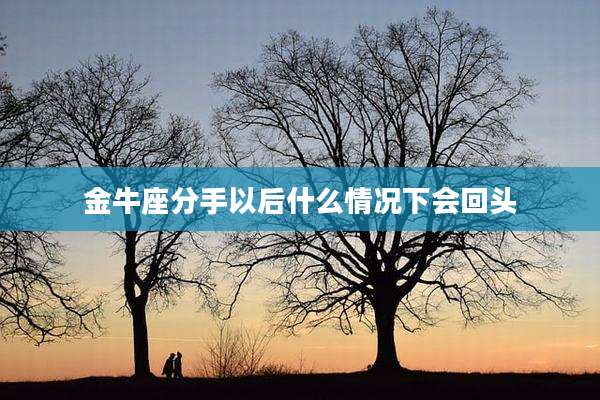 金牛座分手以后什么情况下会回头