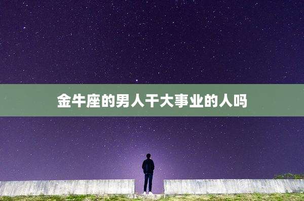 金牛座的男人干大事业的人吗