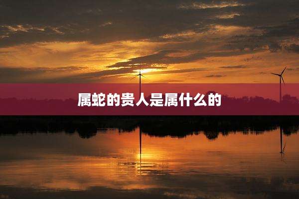 属蛇的贵人是属什么的