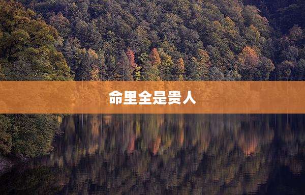 命里全是贵人
