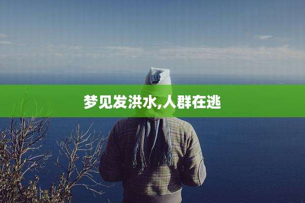 梦见发洪水,人群在逃