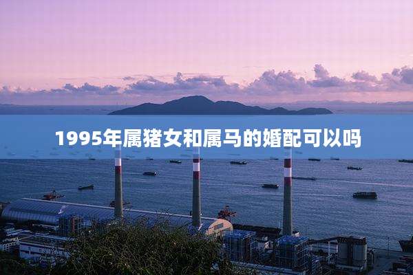 1995年属猪女和属马的婚配可以吗