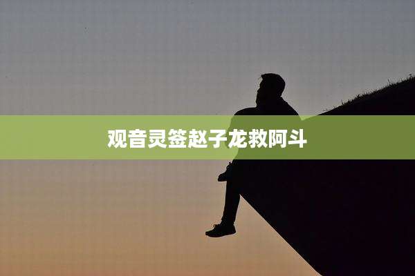 观音灵签赵子龙救阿斗